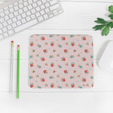 Pink Simple Life Floral Mouse Pad (Rectangle)